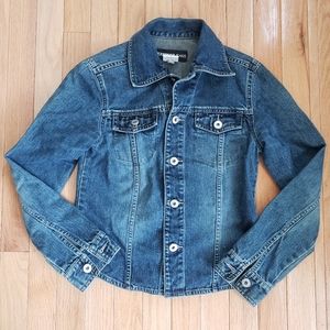 Express Jeans Women Denim Shirt Jacket XS Y2K Western Cowgirl VTG Retro Country